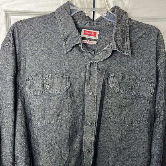 Wrangler Flex for Comfort Button Down Shirt dark Gray XL - Picture 7 of 7